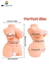 BDT2524 - Búp bê tình dục mini ngực to và eo thon silicon mềm dài 36.5cm