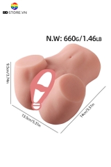 BDT2752 - Mông âm đạo giả có gân sóng uốn lượn mô phỏng dáng 3D