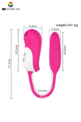 BDT2758 - Trứng rung hút 2 đầu thiết kế cong hình chữ U có 10 chế độ