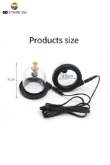 BDT2803 - Hút núm vú kích điện bằng nhựa có dây nối đường kích 3.5cm