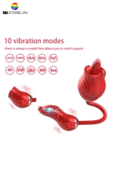 BDT2827 - Trứng rung 2 đầu ngụy trang con chuột có lưỡi liếm sạc điện