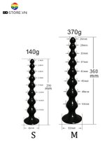 BDT2960 - Anal beads với chuỗi hạt bi tròn có đế dính tường