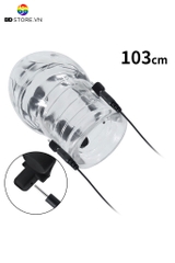 BDT2962 - Vòng đeo bao quy đầu bằng silicon trong suốt kèm dây cắm