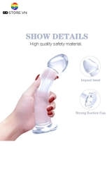BDT3009 - Dương vật giả gắn tường trong suốt có bề mặt trơn mịn dễ vệ sinh