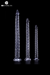 BDT3017 - Cu giả trong suốt hình vảy cá và đế dính tường và 3 size