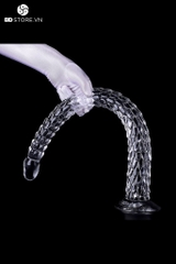 BDT3017 - Cu giả trong suốt hình vảy cá và đế dính tường và 3 size