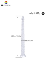 BDT3017 - Cu giả trong suốt hình vảy cá và đế dính tường và 3 size