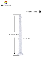 BDT3017 - Cu giả trong suốt hình vảy cá và đế dính tường và 3 size