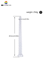 BDT3017 - Cu giả trong suốt hình vảy cá và đế dính tường và 3 size