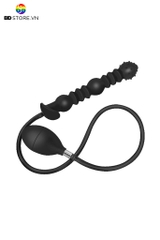 BDT3055 - Inflatable anal plug bơm hơi chuỗi hạt dài và vân sóng có đế