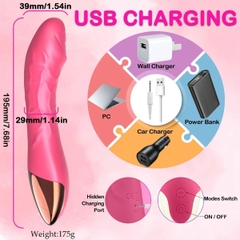 BDT3106 - Cu giả mini có 10 chế độ rung chất liệu silicon mềm dài 19.5cm