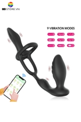 BDT3180 - Vòng rung tình yêu cao cấp thiết kế có thanh đỡ dương vật và sạc điện