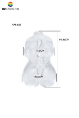 BDT3192 - Búp bê tình dục trong suốt với 3 vòng đầy đặn silicon đàn hồi