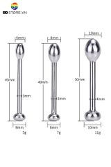 BDT3213 - Đồ chơi niệu đạo sounding inox  mix bi tròn chặn ở gốc có 3 size