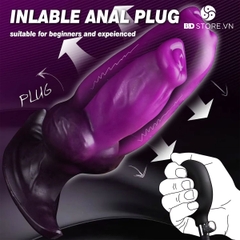 BDT3358 - Anal pump bơm hơi hình dương vật giả mix chân đế xòe rộng