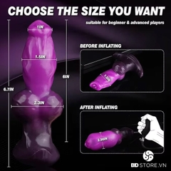BDT3358 - Anal pump bơm hơi hình dương vật giả mix chân đế xòe rộng