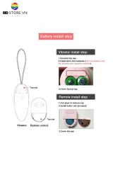 BDT3423 - Trứng rung mini có 10 tần số điều khiển từ xa dài 80mm