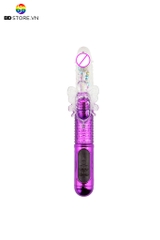 BDT343 - Dương vật giả rung thụt silicon nhánh con bướm dài 28.5cm