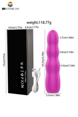 BDT3443 - Trứng rung sạc điện có 10 chế độ thiết kế 3 khúc dài 14.7cm
