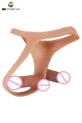 BDT3479 - Dương vật giả 2 đầu có quần tam giác lọt khe dài 12.5cm