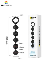 BDT3717 - Anal ball silicon với 5 tầng khối hình học góc cạnh và vòng kéo