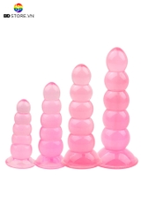 BDT3774 - Anal ball chuỗi hạt phình nở đa tầng silicon mềm dẻo có 4 size