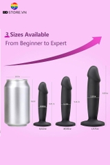 BDT3918 - Dương vật giả mini silicon có đế gắn tường dài 11 12 13cm