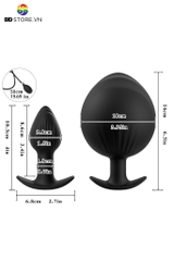 SMT3950 - Anal pump bên trong có 3 hạt bi lăn inox chất liệu silicon mềm