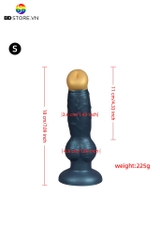 BDT3969 - Cu giả chó có đế gắn tường và gân nổi bao quanh dài 18 và 22cm