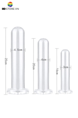 SMT4000 - Long anal silicon trong suốt đế gắn tường có 3 kích cỡ