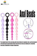 BDT402 - Anal beads có 7 tầng hạt liền chất liệu silicon dài 20.7cm