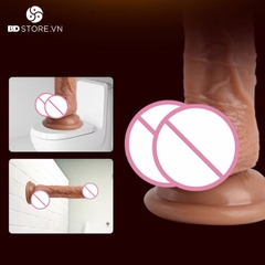 BDT4102 - Dương vật rung điều khiển có dây và đế dính tường dài 8cm