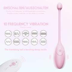 BDT4115 - Trứng rung hai đầu điều khiển từ xa mix nụ hoa có 10 chế độ