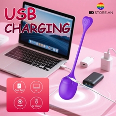 BDT4127 - Trứng rung sạc điện ngụy trang hình quả táo 2 đầu dài 17cm