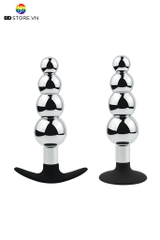 BDT4273 - Anal bead chuỗi hạt 4 tầng kim loại xếp tầng tăng dần đế silicon