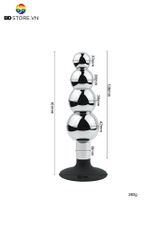 BDT4273 - Anal bead chuỗi hạt 4 tầng kim loại xếp tầng tăng dần đế silicon