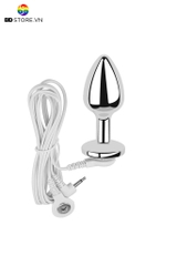 BDT4282 - Đồ chơi hậu môn kích điện plug inox cao cấp có 2 kích cỡ