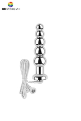 BDT4284 - Anal play hậu môn inox cao cấp có 5 tầng với bi liền dài 147mm