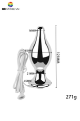 BDT4285 - Plug hậu môn đầu nhú chất liệu inox không gỉ dài 121mm