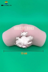 BDT441 - Mông giả nguyên khối silicon mềm trong có rãnh và hạt nổi