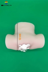 BDT441 - Mông giả nguyên khối silicon mềm trong có rãnh và hạt nổi