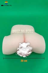 BDT441 - Mông giả nguyên khối silicon mềm trong có rãnh và hạt nổi
