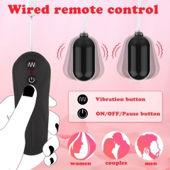 BDT4492 - Trứng rung 2 đầu cỡ nhỏ có dây và 16 tần số điều khiển nút bấm