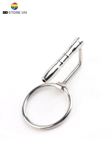 BDT463 - Dụng cụ thông niệu đạo nam sounding inox có lỗ gắn vòng đeo