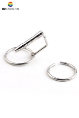 BDT463 - Dụng cụ thông niệu đạo nam sounding inox có lỗ gắn vòng đeo