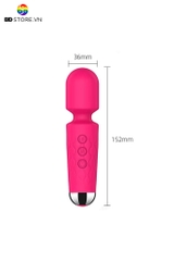 BDT466 - Chày rung tình yêu silicon có 20 tần số sạc điện dài 20cm