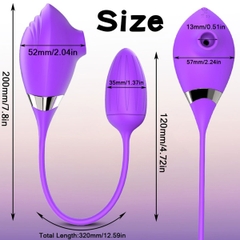 BDT4677 - Trứng rung hút 2 đầu và 10 chế độ điều khiển không dây dài 20cm