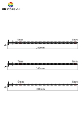 BDT4686 - Đồ chơi niệu đạo sounding silicon xoắn ốc phần đấu khóa T dài 245mm
