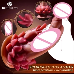 BDT4882 - Cu giả tự động rung thụt xoay có lưỡi liếm và điều khiển từ xa