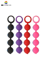BDT4931 - Anal bead 5 tầng hạt tròn đồng đều mix vòng quai kéo giật
